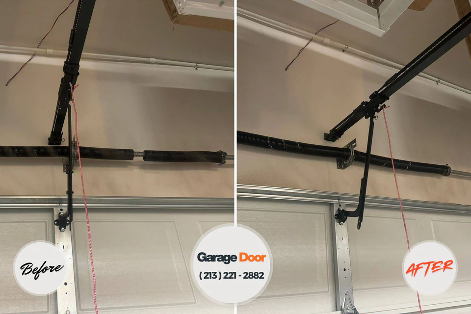 Before and after: garage door repair Ponderosa Pine, NM